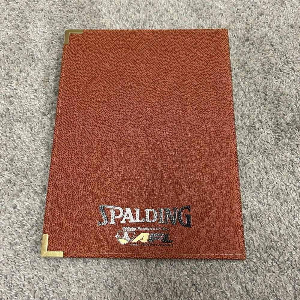 Spalding AFL American Football League Folder Portfolio Notepad Book Textured